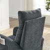 [Video] Welike 27.6"W Modern Accent High Backrest Living Room Lounge Arm Rocking Chair, Two Side Pocket