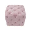 Modern Velvet Upholstered Ottoman, Exquisite Small End Table, Soft Foot Stool,Dressing Makeup Chair, Comfortable Seat for Living Room, Bedroom