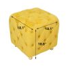 Yellow Modern Velvet Upholstered Ottoman, Exquisite Small End Table, Soft Foot Stool,Dressing Makeup Chair, Comfortable Seat for Living Room, Bedroom