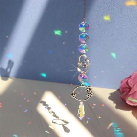 1pc; Colorful Crystals Suncatcher Hanging Sun Catcher With Chain Pendant Ornament Crystal Balls For Window Home Garden Christmas Day Party Wedding Dec (style: Planet Six)