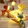 Cute Kawaii Poseable Animal Mini LED Table Desk Lamp Night Light Toy - Battery Operated