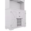 Coffee Bar Cabinet Kitchen Cabinet with Storage, Farmhouse Wine Cabinet with Drawers shelves and cabinets