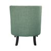 Modern Traditional Accent Chair Button Tufted Textured Fabric Upholstery Solid Wood 1pc Living Room Furniture - as Pic