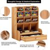 1pc Wooden Desk Organizer, Multi-Functional DIY Pen Holder, Pen Organizer For Desk, Desktop Stationary, Easy Assembly