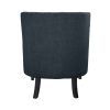 Modern Traditional Accent Chair Button Tufted Textured Fabric Upholstery Solid Wood 1pc Living Room Furniture - as Pic