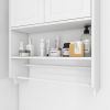 Bathroom Wall Cabinet with Doors,Adjustable Shelf,Towel Bar and Paper Holder, Over The Toilet Storage Cabinet, Medicine Cabinet for Bathroom