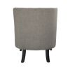 Modern Traditional Accent Chair Button Tufted Textured Fabric Upholstery Solid Wood 1pc Living Room Furniture - as Pic