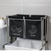 Laundry Hamper Tiered Laundry Sorter with 4 Removable Bags for Organizing Clothes, Laundry, Lights, Darks