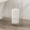 Metal Frame Toilet Paper Holder Stand, Bathroom Tissue Organizer