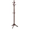 Entryway Adjustable Free Standing Wooden Coat Rack Brown
