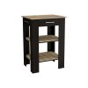 Brooklyn 23 Kitchen Island with Towel Rack, 2 Shelves, and 1 Drawer