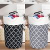 82L Laundry Basket Portable Foldable Home Laundry Storage Bag Cotton Hamper For Kids Toys Storage Dirty Clothes Basket Bag