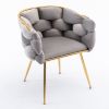 Luxury modern simple leisure velvet single sofa chair bedroom lazy person household dresser stool manicure table back chair
