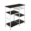 3-Tier Industrial Kitchen Baker's Rack Utility Microwave Oven Stand Storage Cart Workstation Shelf, Vintage