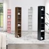 8-Tier Media Tower Rack, CD DVD Slim Storage Cabinet with Adjustable Shelves, Tall Narrow Bookcase Display Bookshelf for Home Office
