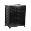 OceanstarRectangular Veneer Laundry Wood Hamper with Interior Bag