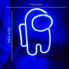 1pc, Neon Sign Space Man Shape Lamp, Size 9.8x6.8in(about 25x17.5cm) For Wall Decoration