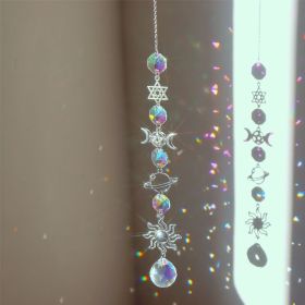 1pc; Colorful Crystals Suncatcher Hanging Sun Catcher With Chain Pendant Ornament Crystal Balls For Window Home Garden Christmas Day Party Wedding Dec (style: Planet Two)