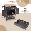Rolling Kitchen Island Cart with Drawer and Towel Rack