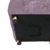 Modern Velvet Upholstered Ottoman, Exquisite Small End Table, Soft Foot Stool,Dressing Makeup Chair, Comfortable Seat for Living Room, Bedroom