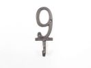 Cast Iron Number Wall Hook 6"