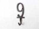 Cast Iron Number Wall Hook 6"