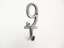 Cast Iron Number Wall Hook 6"