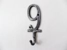 Cast Iron Number Wall Hook 6"