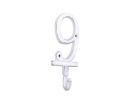 Cast Iron Number Wall Hook 6"