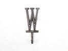 Cast Iron Letter W Alphabet Wall Hook 6"