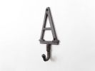 Cast Iron Letter A Alphabet Wall Hook 6"