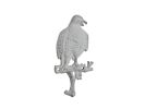 Cast Iron Eagle Sitting on a Tree Branch Decorative Metal Wall Hook 6.5"