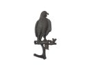 Cast Iron Eagle Sitting on a Tree Branch Decorative Metal Wall Hook 6.5"