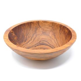 Hand-carved Olive Wood Bowl - Jedando Handicrafts (size: 7.5")