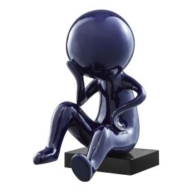 Thinker Sculpture (Color: Azzurra)