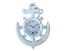 Ship Wheel and Anchor Wall Clock 15"