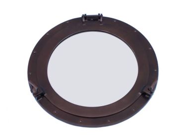Decorative Ship Porthole Mirror 17" (Finish: Bronze Deluxe Class)