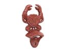 Cast Iron Wall Mounted Crab Bottle Opener 6"