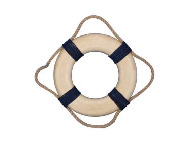 Decorative Lifering 10" (Color: White / Blue Bands)