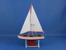 Wooden Decorative Model Sailboat 12"
