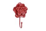 Cast Iron Decorative Rose Hook 7"