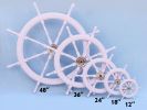 Deluxe Class Wood and Metal Decorative Ship's Steering Wheel