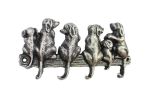 Cast Iron Dog Wall Hooks 8"