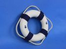 Classic White Decorative Anchor Lifering With Blue Bands