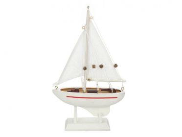 Wooden Model Sailboat Decoration (style: 9" Intrepid)