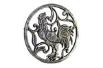 Cast Iron Rooster Trivet 8"