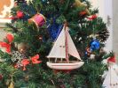 Wooden Sailboat Model Christmas Tree Ornament