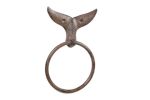 Cast Iron Decorative Whale Tail Towel Holder 7.5"