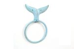 Cast Iron Decorative Whale Tail Towel Holder 7.5"