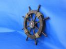 Decorative Ship Wheel with Seagull and Lifering